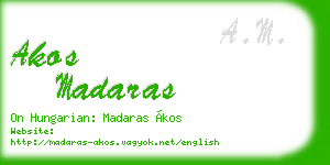 akos madaras business card